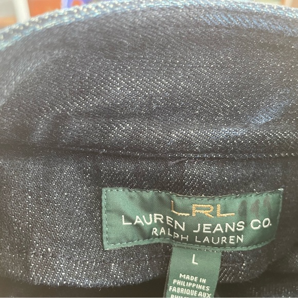 Ralph Lauren Jeans CO Navy Denim Military Jacket L - Picture 6 of 6